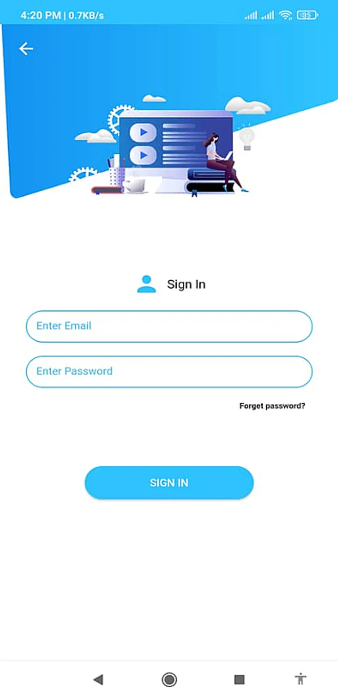 Vilmo app screen: watching a scene with live English subtitles